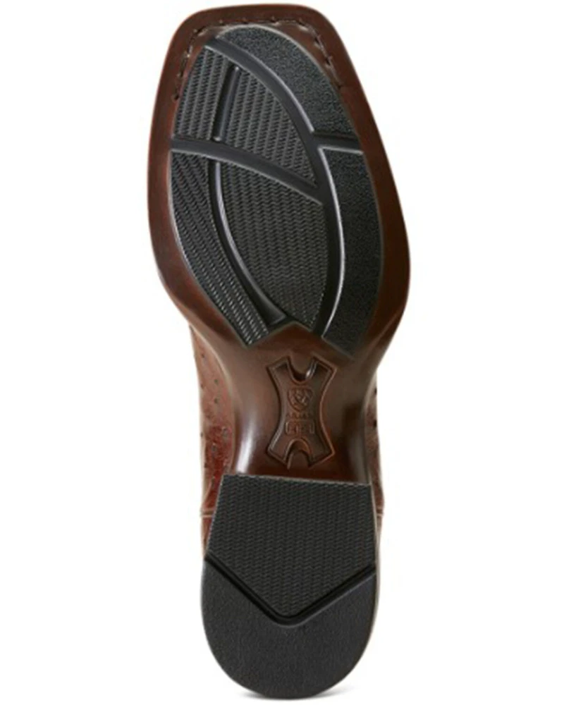 Ariat Men's Barley Ultra Exotic Full Quill Ostrich Western Boots - Broad Square Toe