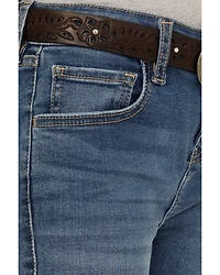 Shyanne Girls' Cimarron Twisted Side Seam Flare Stretch Denim Jeans