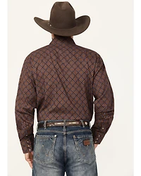 Roper Men's Amarillo Medallion Print Long Sleeve Pearl Snap Western Shirt