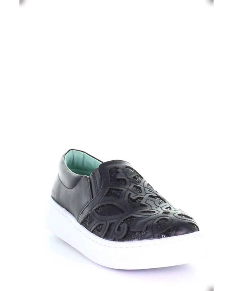 Corral Women's Black Inlay & Embroidery Sneakers