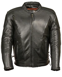 Milwaukee Leather Men's Side Lace Vented Scooter Jacket - 3X Tall