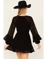 Shyanne Women's Lace Ruffled Mini Dress