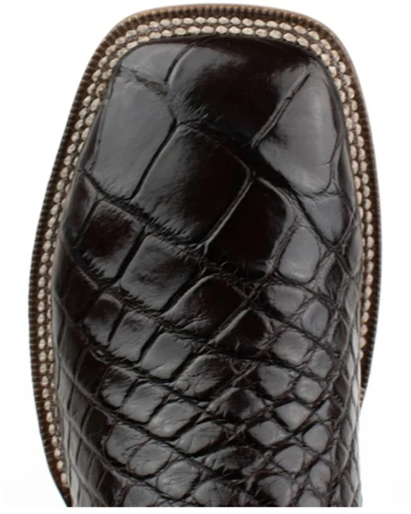 El Dorado Men's American Alligator Exotic Western Boots - Broad Square Toe