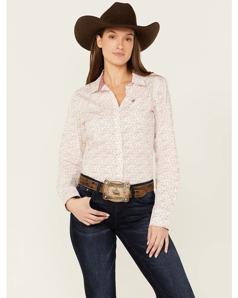 Ariat Women's Kirby Stretch Star Print Button-Down Long Sleeve Western Shirt