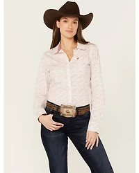 Ariat Women's Kirby Stretch Star Print Button-Down Long Sleeve Western Shirt