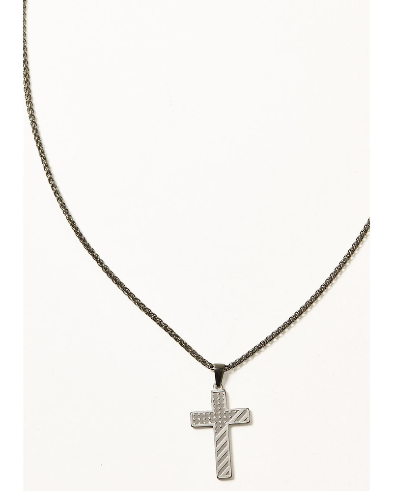 Cody James Men's Flag Cross Necklace