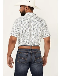 Cody James Men's Tusk Southwestern Geo Print Short Sleeve Button-Down Stretch Western Shirt