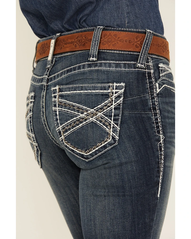Ariat Women's Mid Rise Boot Cut Real Riding Jeans
