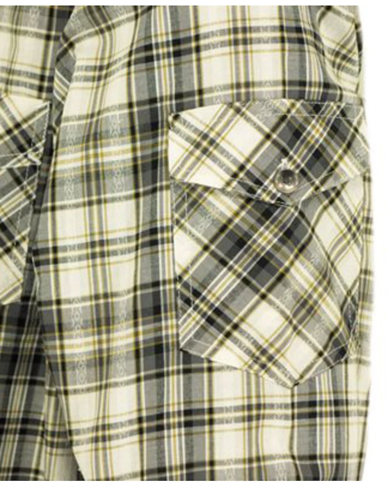 Outback Trading Co Men's Beau Plaid Print Long Sleeve Thermal Lined Western Shirt