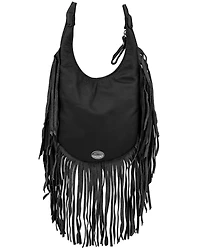 American West Women's Studded Fringe Crossbody Bag