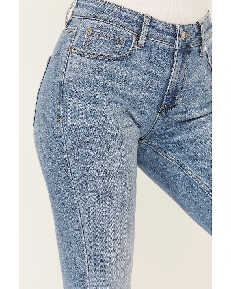 Idyllwind Women's Atwood Light Wash Rebel Mid Rise Stretch Bootcut Jeans