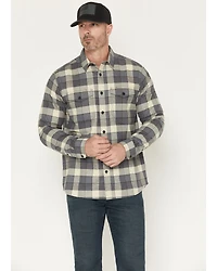 Hawx Men's Buffalo Plaid Print Long Sleeve Button-Down Flannel Shirt