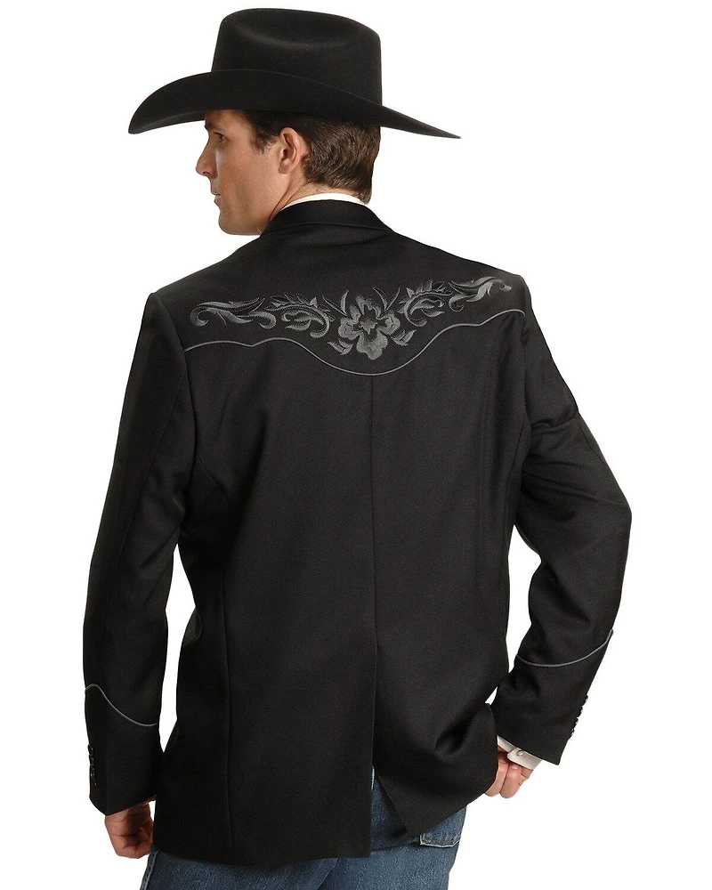 Scully Men's Floral Embroidery Western Jacket