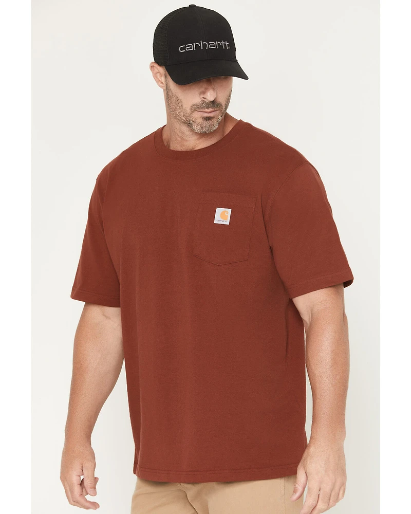 Carhartt Men's Loose Fit Heavyweight Logo Pocket Work T-Shirt