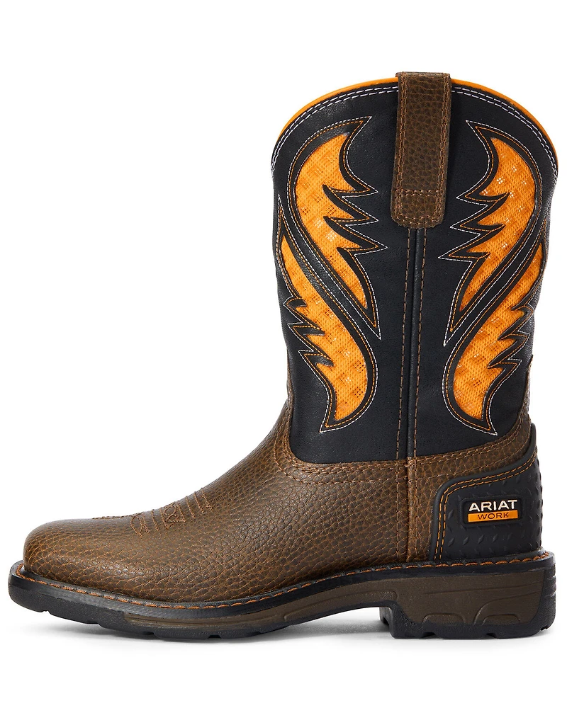 Ariat Boys' VentTEK Western Work Boots - Broad Square Toe