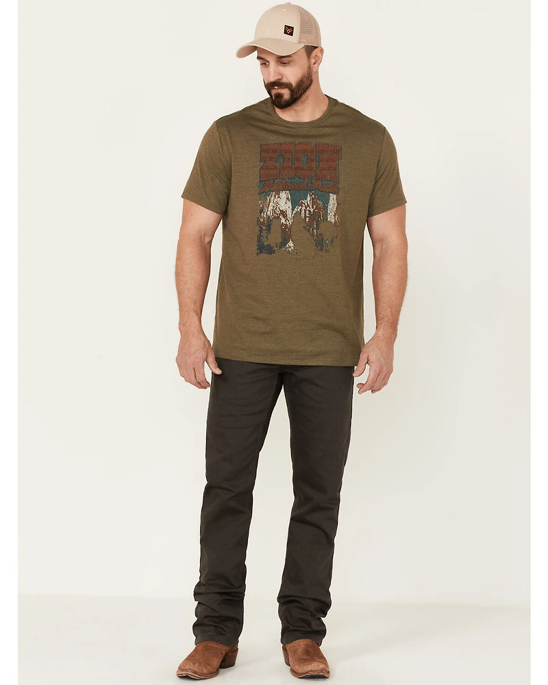 Brothers and Sons Men's Olive Zion National Park Graphic Short Sleeve T-Shirt