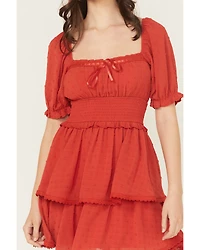 Ash & Violet Women's Cliff Dot Short Sleeve Mini Dress