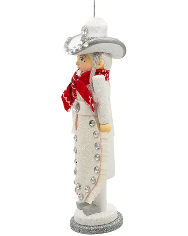 Kurt Adler Hollywood Rhinestone Cowgirl Nutcracker Ornament