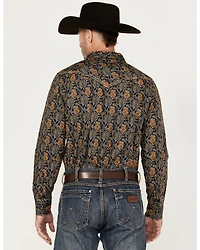 Cody James Men's Vaquero Paisley Print Long Sleeve Snap Western Shirt