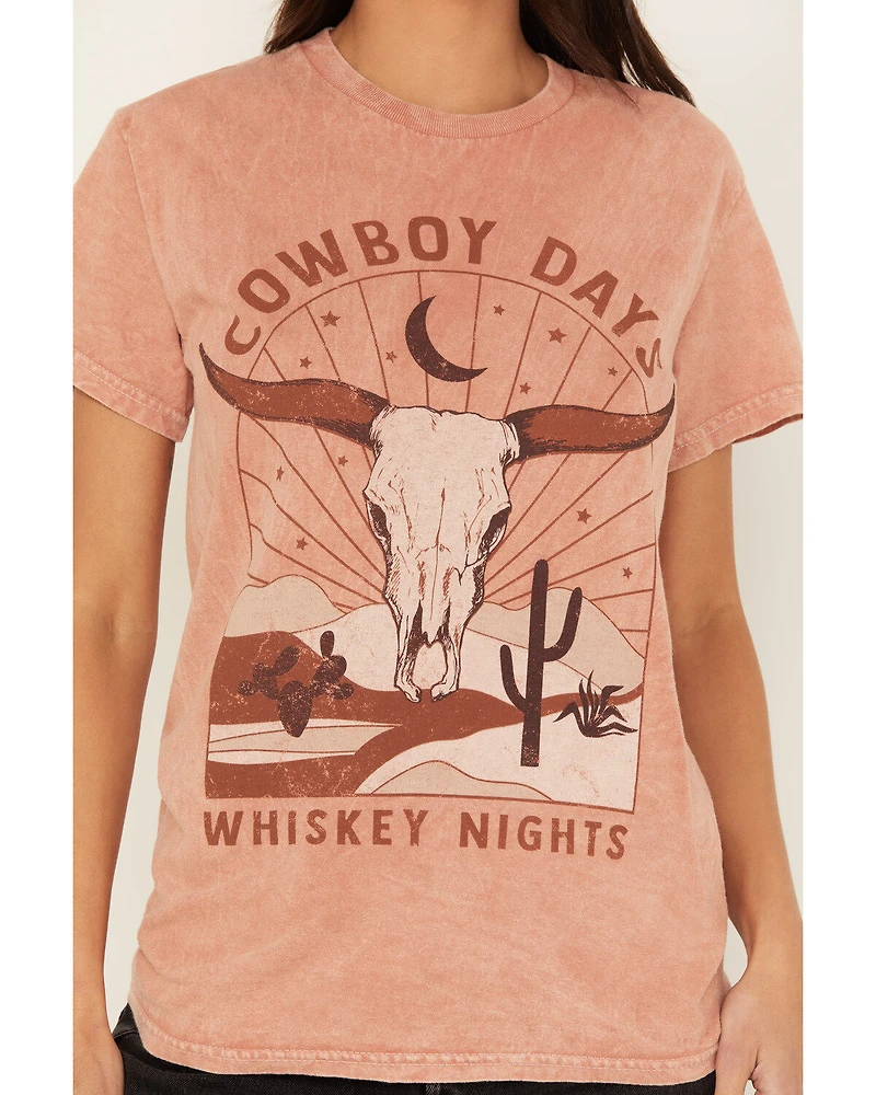 Youth Revolt Women's Cowboy Days Short Sleeve Graphic Tee