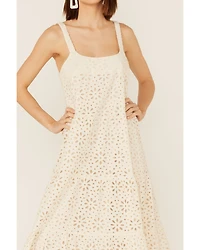 Jen's Pirate Booty Women's Flower Power Eyelet Lace Maxi Dress