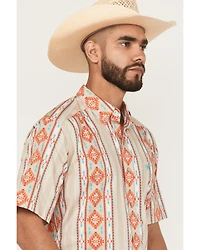 Ariat Men's Wade Southwestern Striped Short Sleeve Button-Down Western Shirt