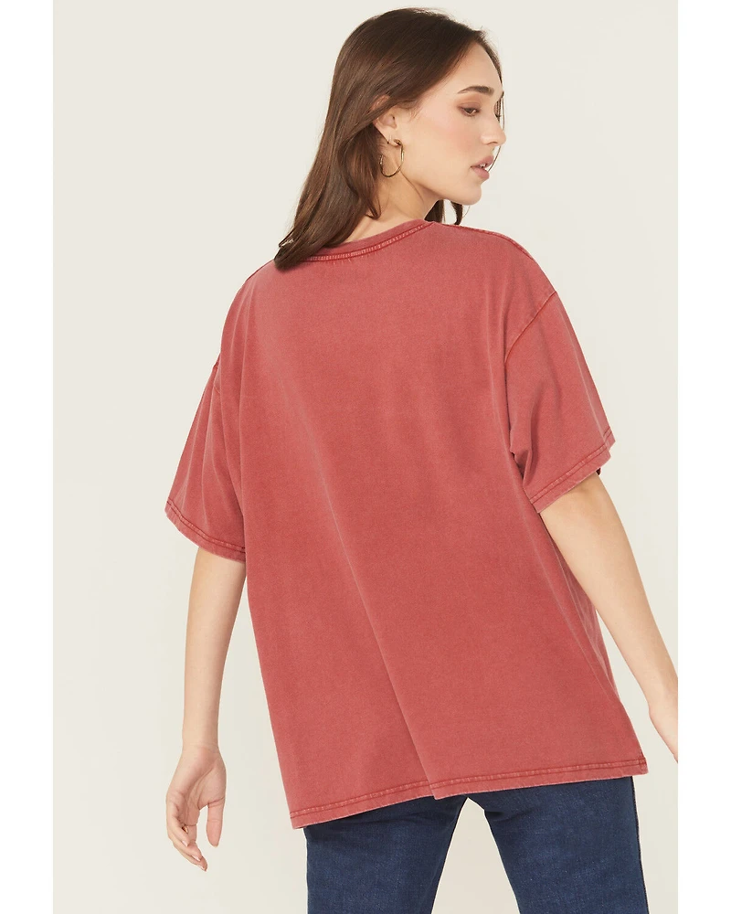 Wrangler Retro Women's Cowboy Logo Short Sleeve Oversized Graphic Tee