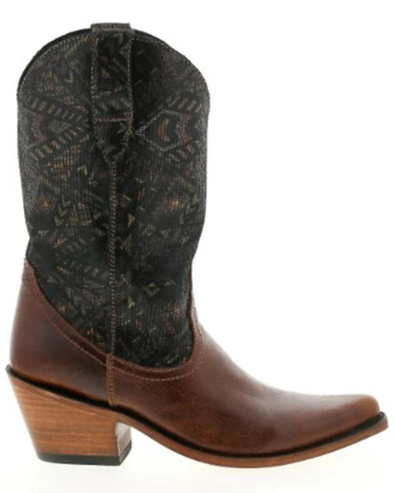 Botas Caborca For Liberty Black Women's Ashley Southwestern Classic Mid Western Boots - Snip Toe