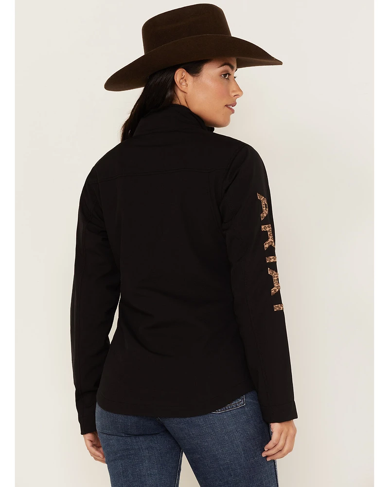 Ariat Women's Leopard Print Logo New Team Softshell Jacket
