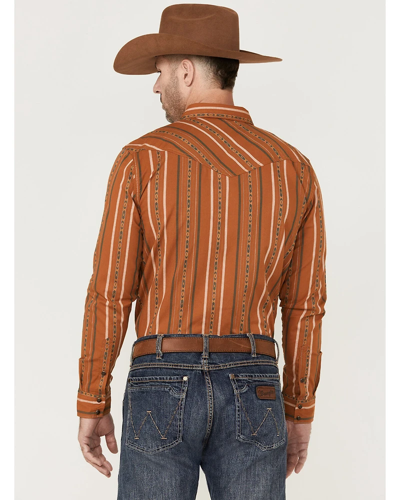 Cody James Men's Smokehouse Southwestern Stripe Long Sleeve Snap Western Shirt