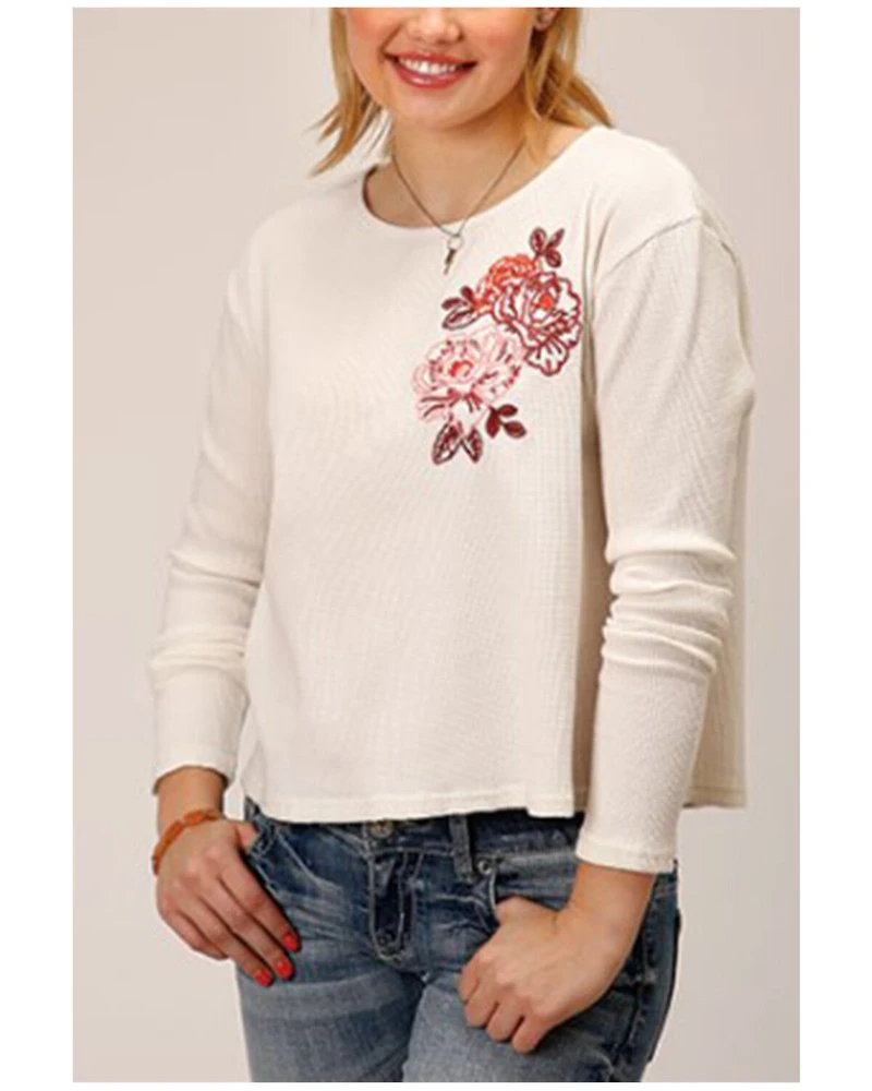 Roper Women's Waffle-Slub Knit Top