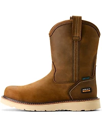 Ariat Men's 10" Rebar Wedge Pull-On Waterproof Work Boots - Soft Toe