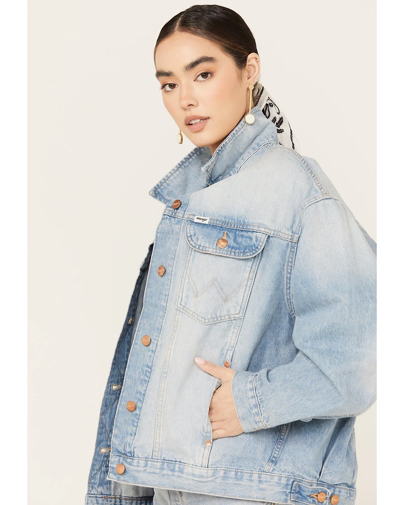 Wrangler Women's Light Wash Denim Trucker Jacket