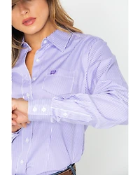 Cinch Women's Stripe Button Down Core Western Long Sleeve Shirt