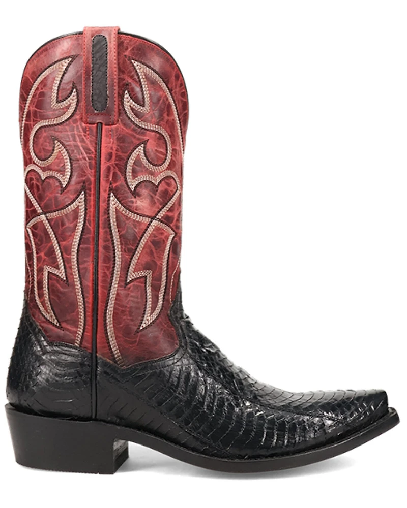Dan Post Men's Exotic Snake Western Boots - Snip Toe