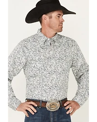 Wrangler Retro Premium Men's Paisley Print Long Sleeve Snap Western Shirt