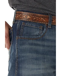 Wrangler Retro Men's Medium Wash Low Rise Relaxed Bootcut Stretch Denim Jeans - Big