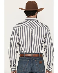 Panhandle Men's Striped Long Sleeve Pearl Snap Western Shirt