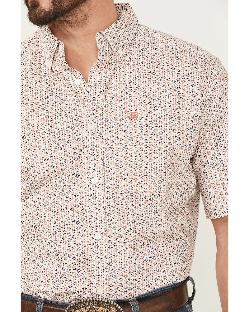 Ariat Men's Chapman Printed Short Sleeve Button-Down Western Shirt - Tall