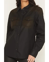 Idyllwind Women's Midnight Cowboy Coated Long Sleeve Snap Western Shirt