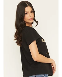 People of Leisure Women's Jelly Roll Face Short Sleeve Graphic Tee