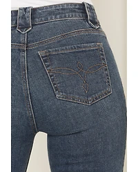 Shyanne Women's Grand Dark Wash High Rise Flare Stretch Denim Jeans