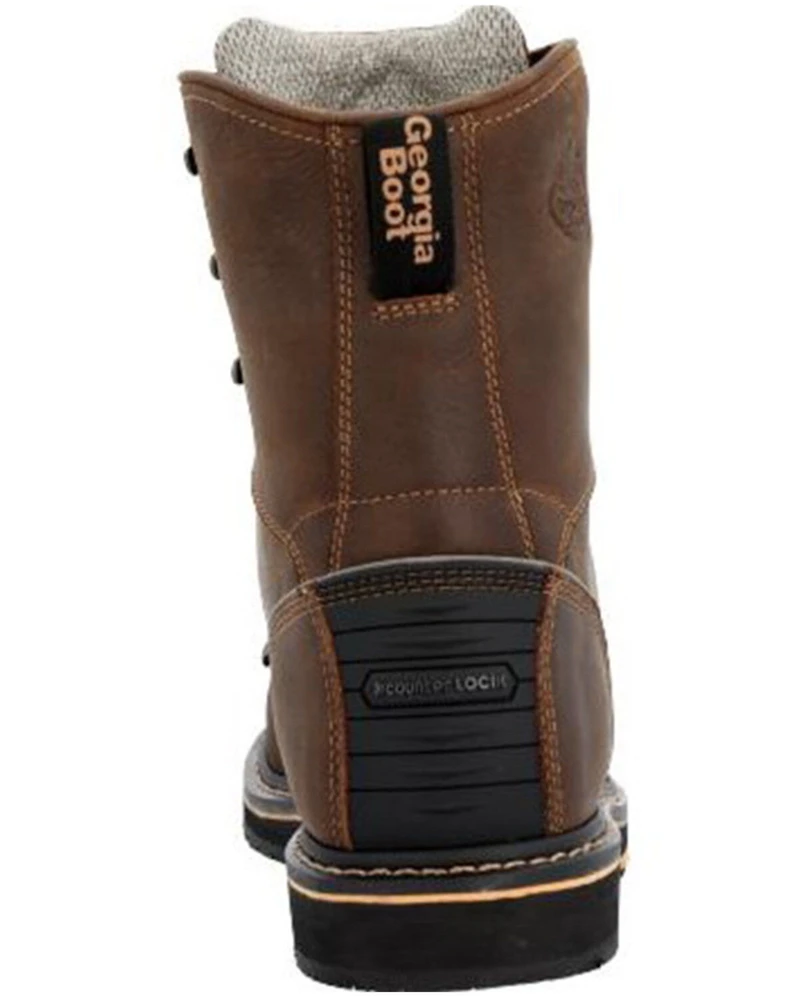 Georgia Boot Men's AMP LT Wedge 8" Lace-Up Work Boots - Soft Toe