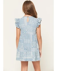 Wrangler Girls' Bandana Print Denim Dress