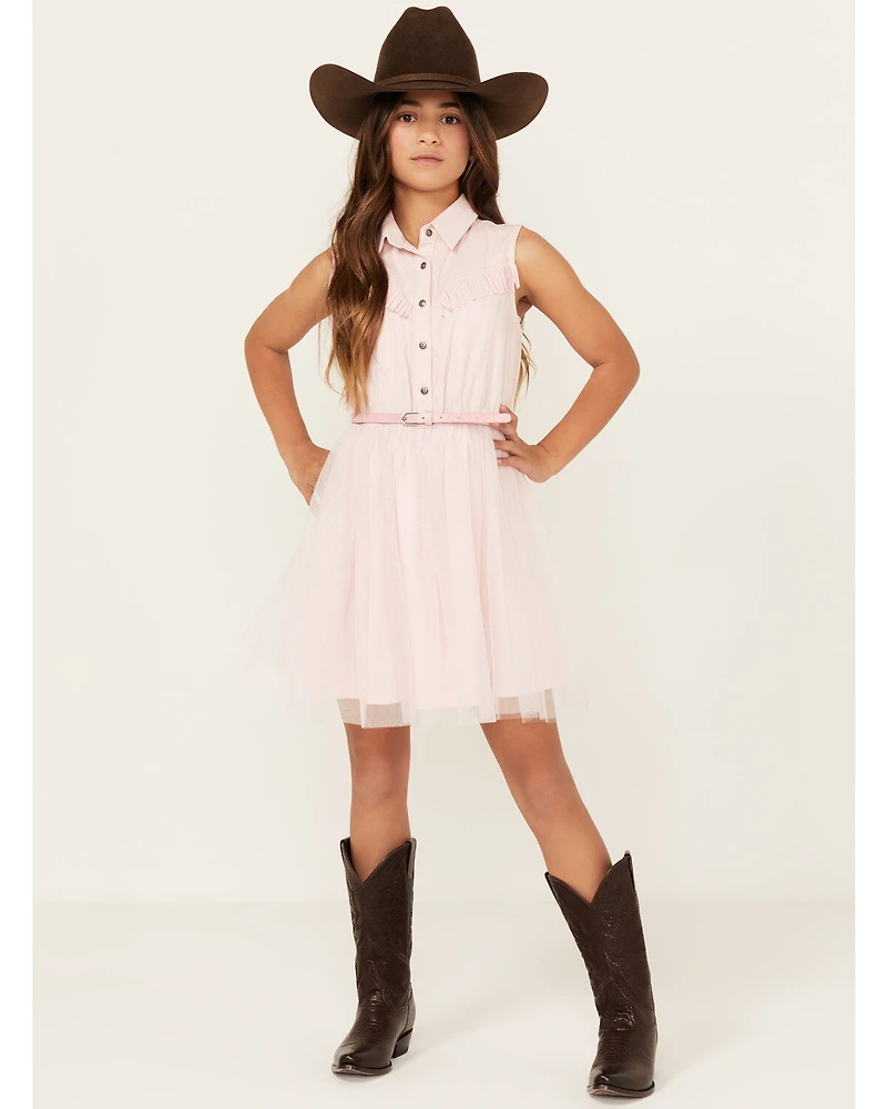 Sugar California Girls' Fringe Tutu Dress