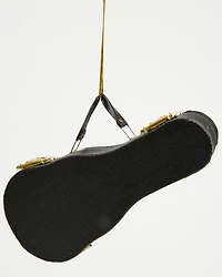 Kurt Adler Wooden Pearlized Guitar Ornament