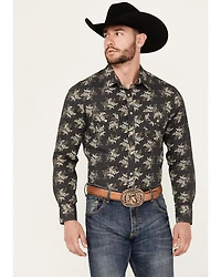 Rock & Roll Denim Men's Vintage 46 Paisley Print Long Sleeve Snap Western Shirt