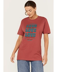 Kerusso Women's Love Short Sleeve Graphic Tee