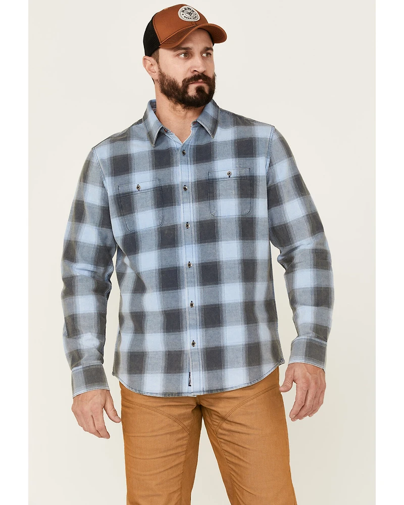 Flag & Anthem Men's Vail Vintage Large Plaid Print Long Sleeve Button Down Western Shirt