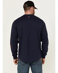 Hawx Men's Long Sleeve Knit Solid Logo Work T-Shirt - Tall